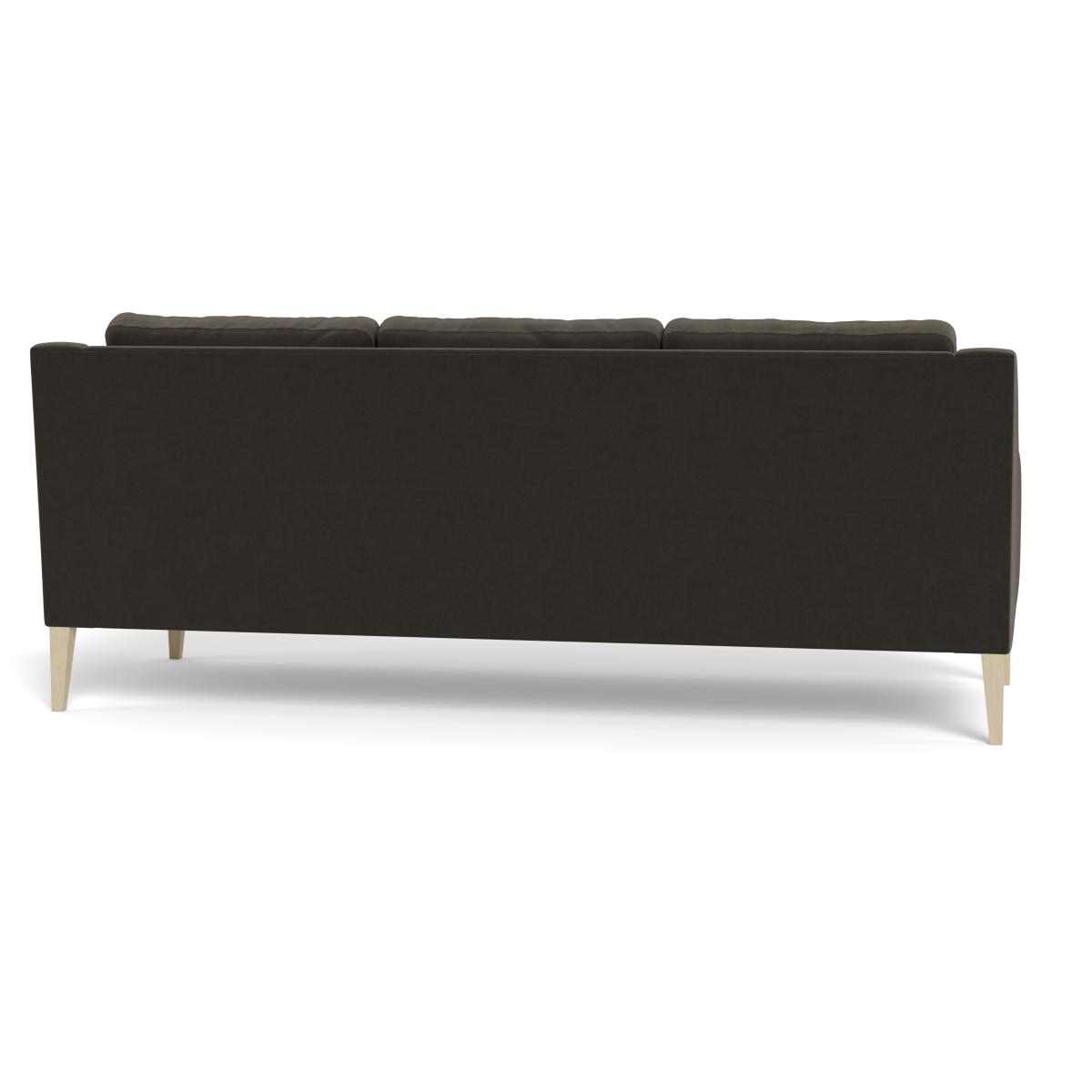 Heal's Richmond 4 Seater Sofa Velvet Charcoal Walnut Feet – image 6