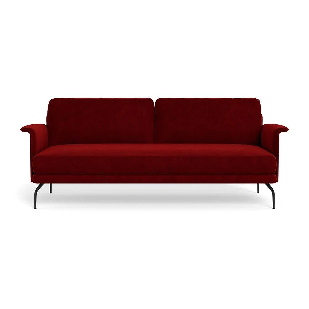 Heal's Iver 4 Seater Sofa Smart Luxe Velvet Mulberry Black Feet – image 2