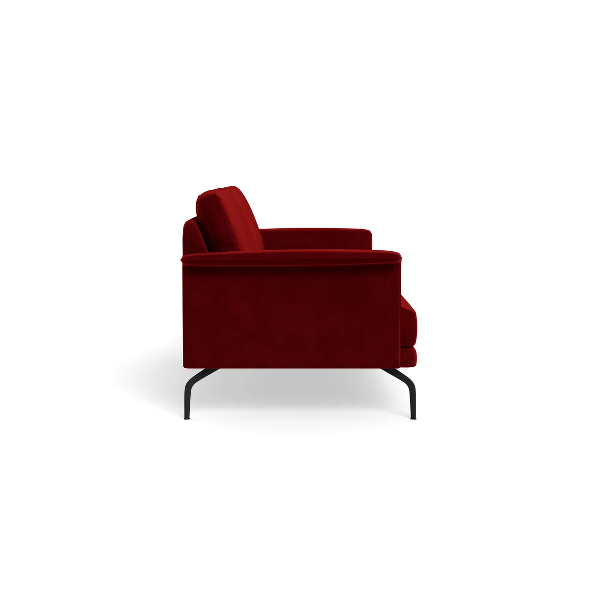 Heal's Iver 4 Seater Sofa Smart Luxe Velvet Mulberry Black Feet – image 4