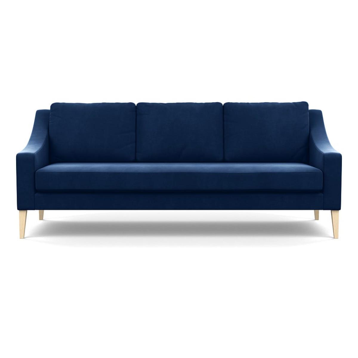 Heal's Richmond 4 Seater Sofa Velvet Midnight Natural Feet – image 2