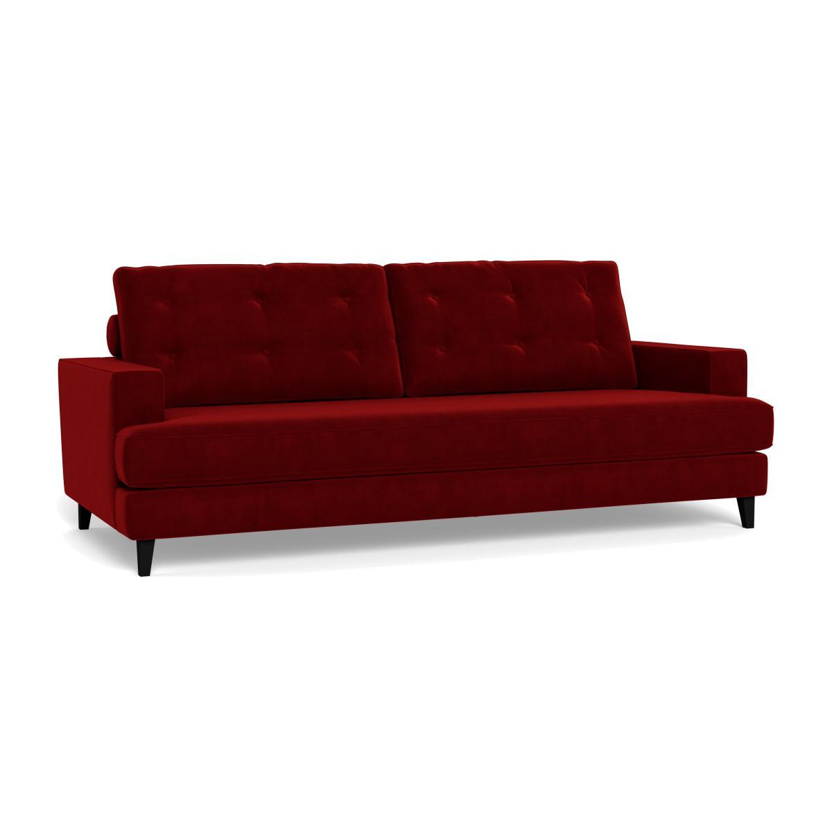 Heal's Mistral 4 Seater Sofa Smart Luxe Velvet Mulberry Black Feet - Heal's UK Furniture – image 1