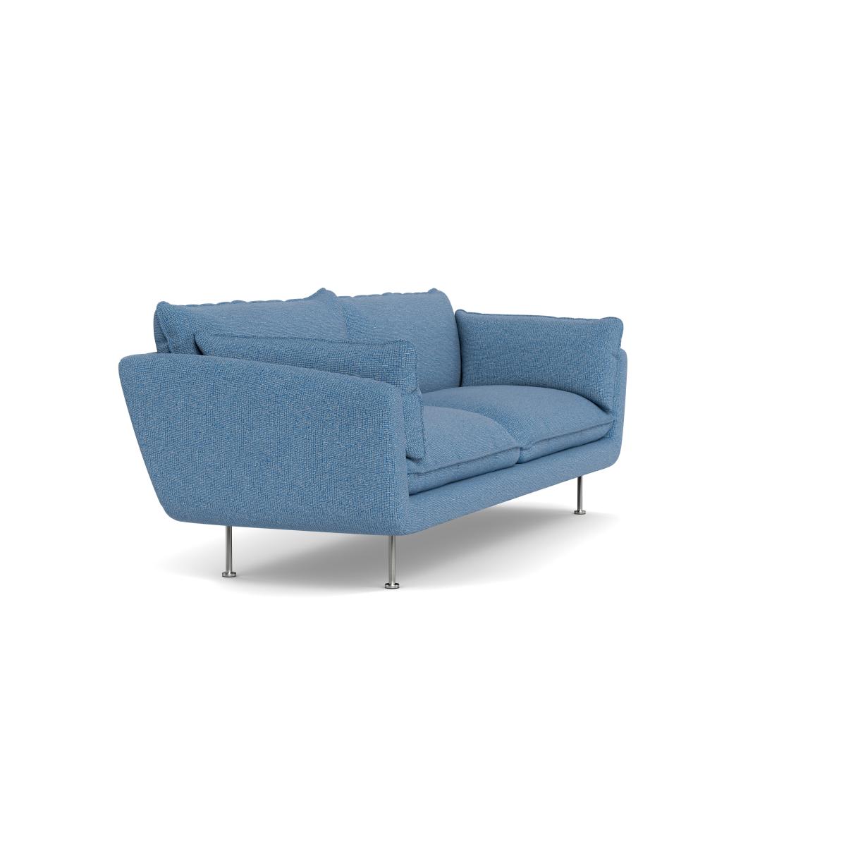Heal's Allora 4 Seater Sofa Tejo Recycled Cobalt Stainless Steel Feet – image 3