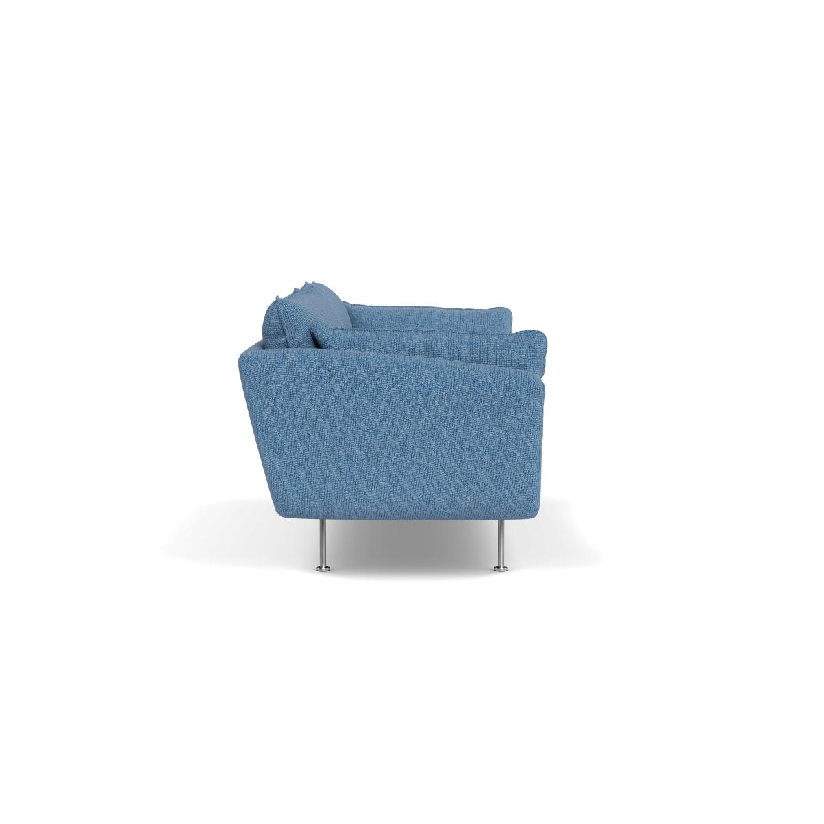 Heal's Allora 4 Seater Sofa Tejo Recycled Cobalt Stainless Steel Feet – image 4