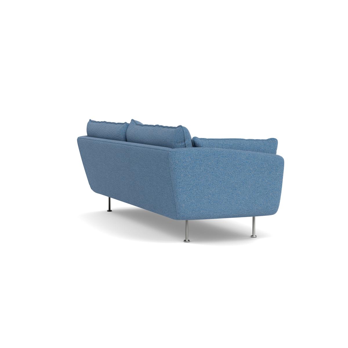 Heal's Allora 4 Seater Sofa Tejo Recycled Cobalt Stainless Steel Feet – image 5