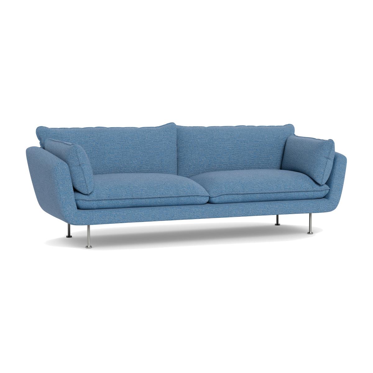 Heal's Allora 4 Seater Sofa Tejo Recycled Cobalt Stainless Steel Feet – image 1