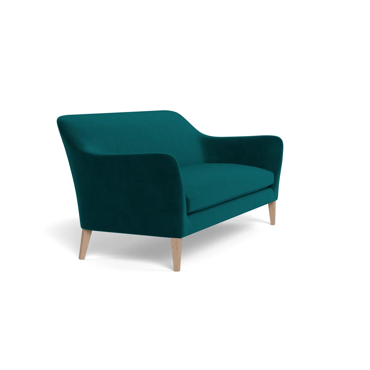 Heal's Wallis 4 Seater Sofa Smart Luxe Velvet Ocean Black Feet - Heal's UK Furniture – image 2