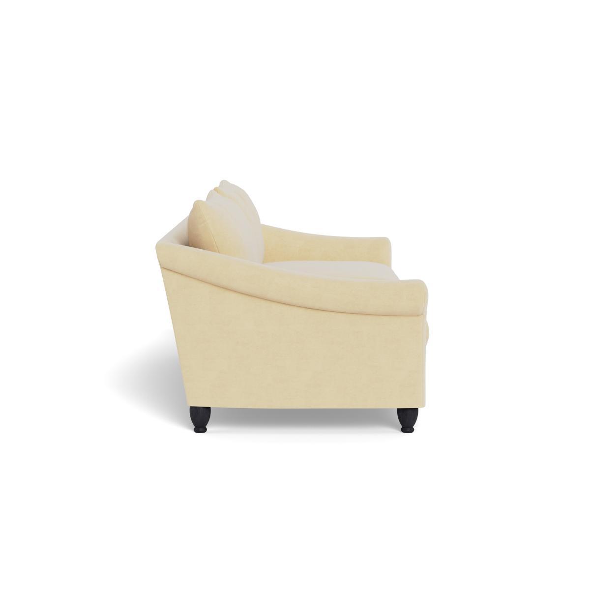 Heal's Devon 4 Seater Smart Luxe Velvet Biscuit Dark Brown Stain Beech Feet - Heal's UK Furniture – image 3