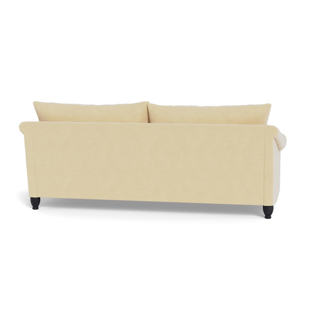 Heal's Devon 4 Seater Smart Luxe Velvet Biscuit Dark Brown Stain Beech Feet - Heal's UK Furniture – image 5