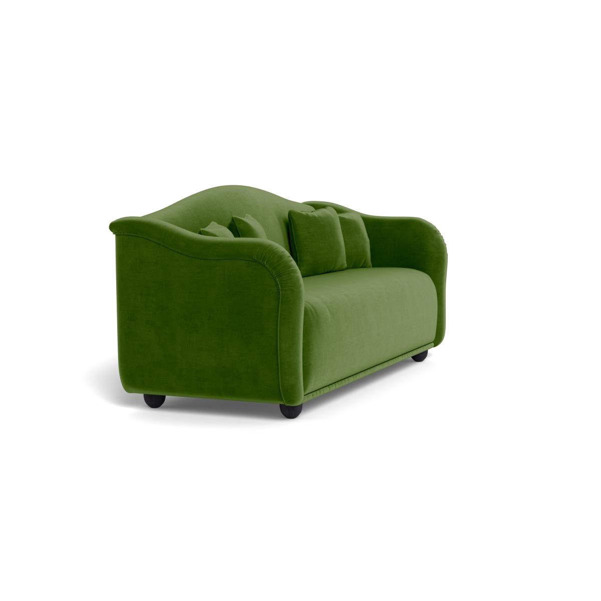 Heal's Tetbury 4 Seater Sofa Smart Luxe Velvet Grass Natural Beech Feet – image 3