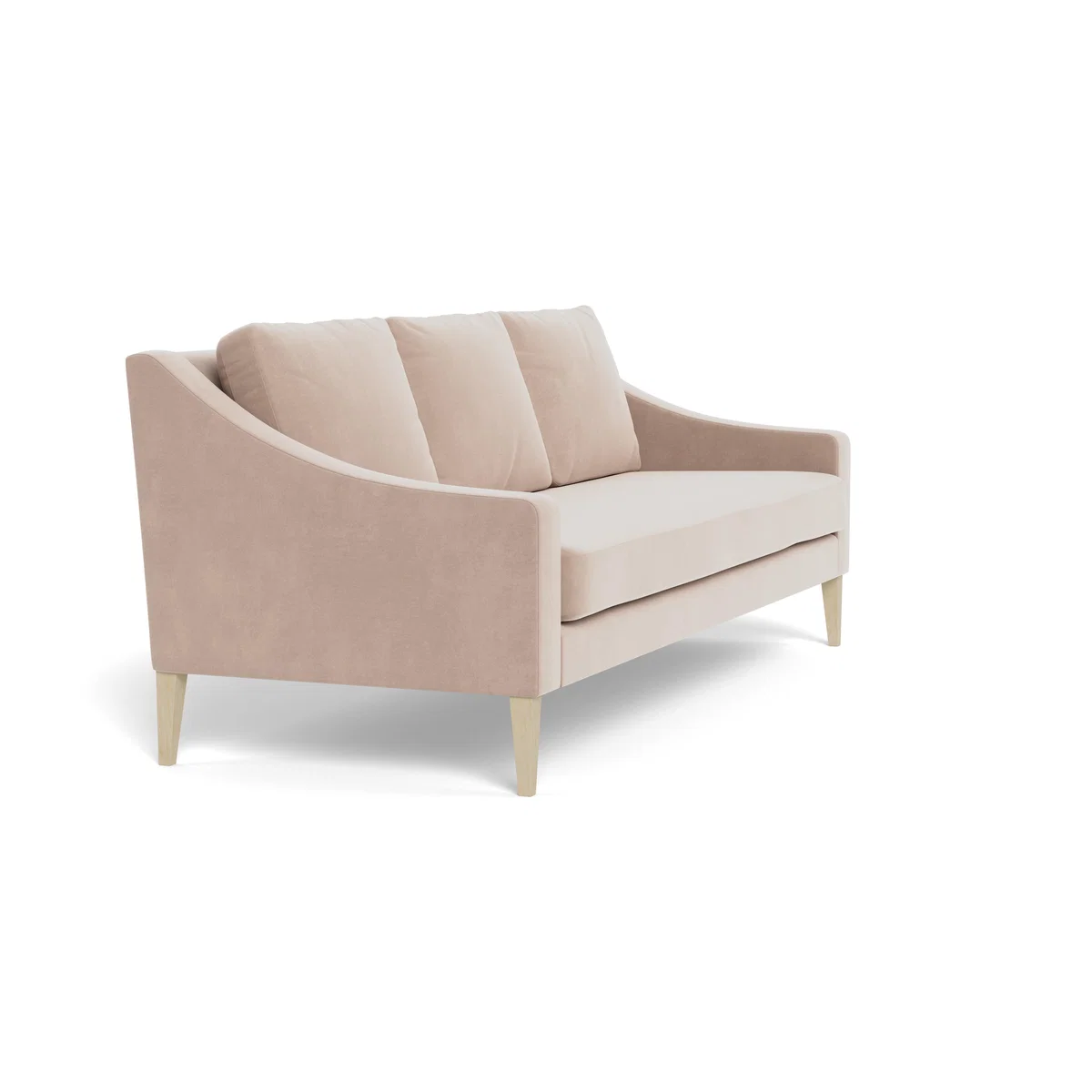Heal's Richmond 4 Seater Sofa Smart Velvet Pebble Tinted Ash Feet – image 3