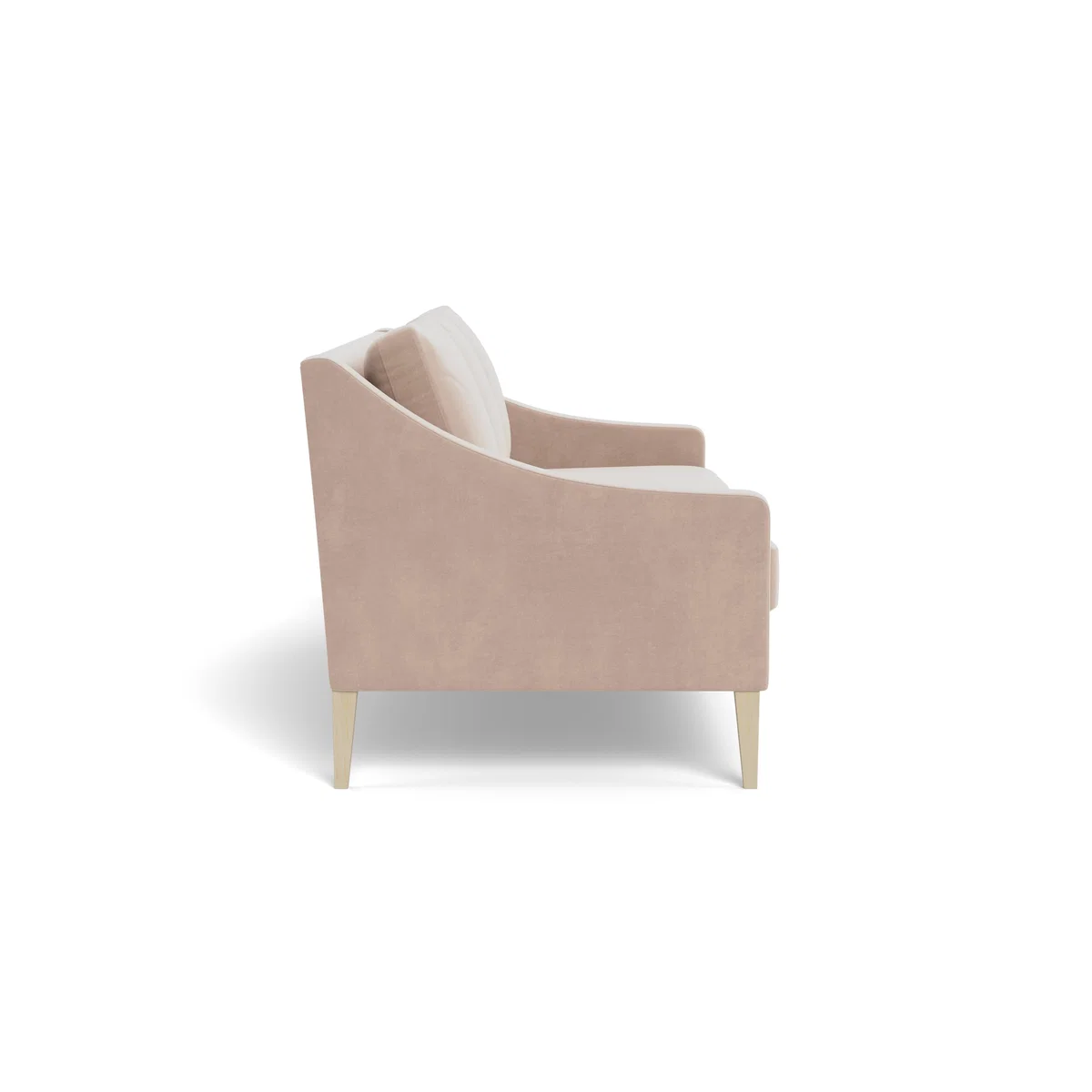 Heal's Richmond 4 Seater Sofa Smart Velvet Pebble Tinted Ash Feet – image 4