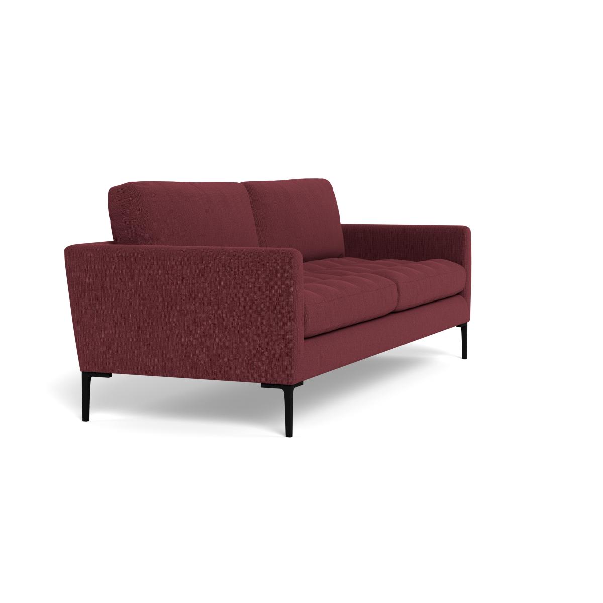Heal's Eton 4 Seater Sofa Smart Linen Mix Maroon Brass Feet – image 3