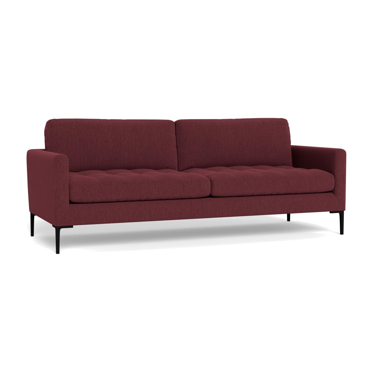 Heal's Eton 4 Seater Sofa Smart Linen Mix Maroon Brass Feet – image 1