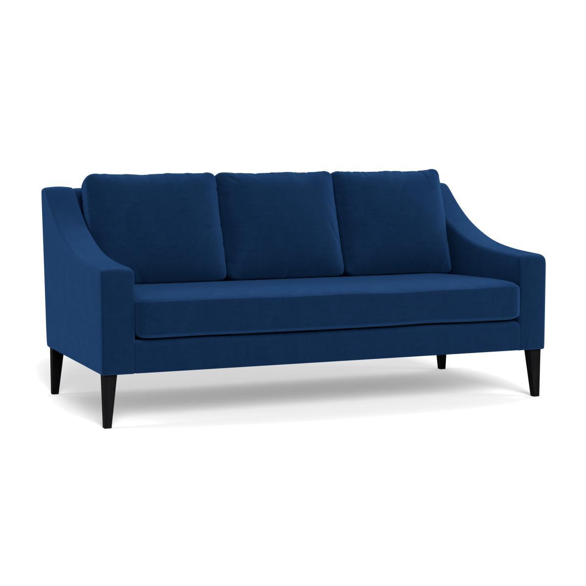 Heal's Richmond 4 Seater Sofa Velvet Petrol Walnut Feet - Heal's UK Furniture – image 1