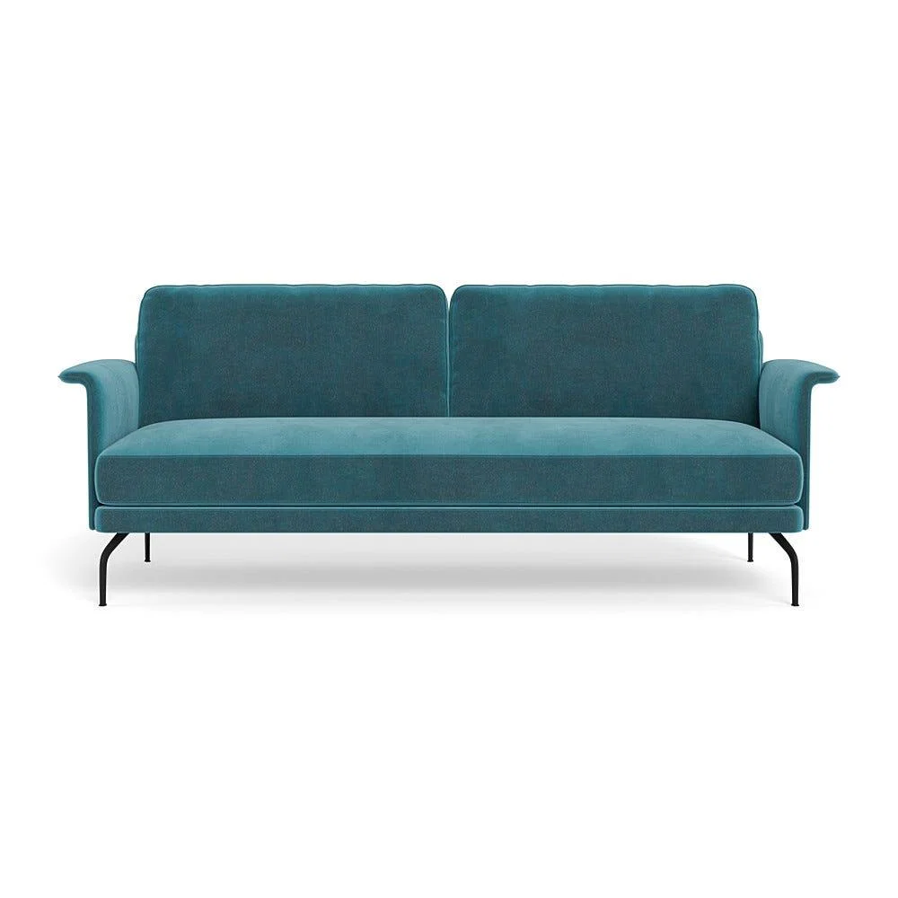 Heal's Iver 4 Seater Sofa Smart Luxe Velvet Airforce Blue Black Feet – image 2