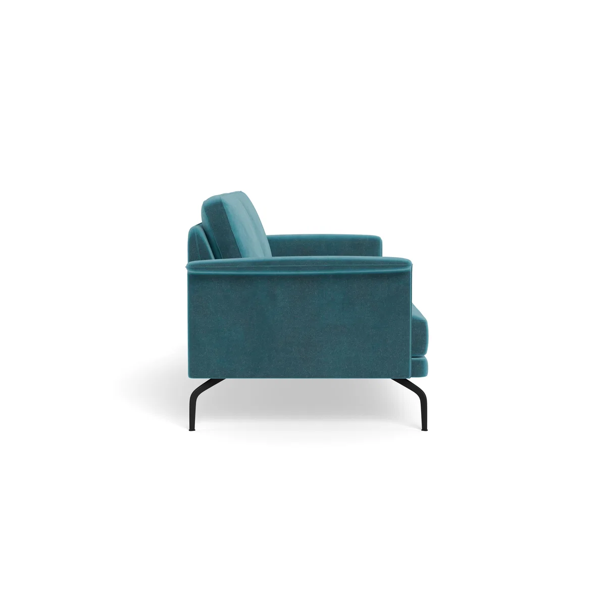 Heal's Iver 4 Seater Sofa Smart Luxe Velvet Airforce Blue Black Feet – image 4