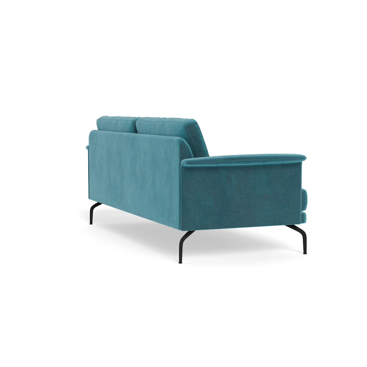 Heal's Iver 4 Seater Sofa Smart Luxe Velvet Airforce Blue Black Feet – image 5