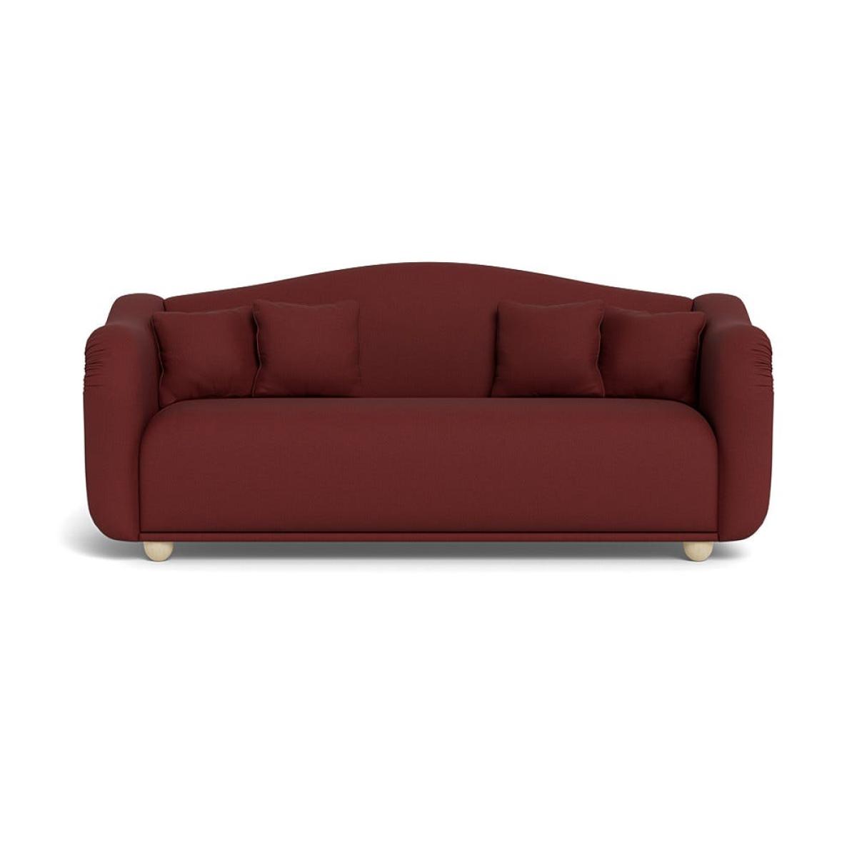 Heal's Tetbury 4 Seater Sofa Capelo Linen-Cotton Etruscan Red Natural Feet – image 2
