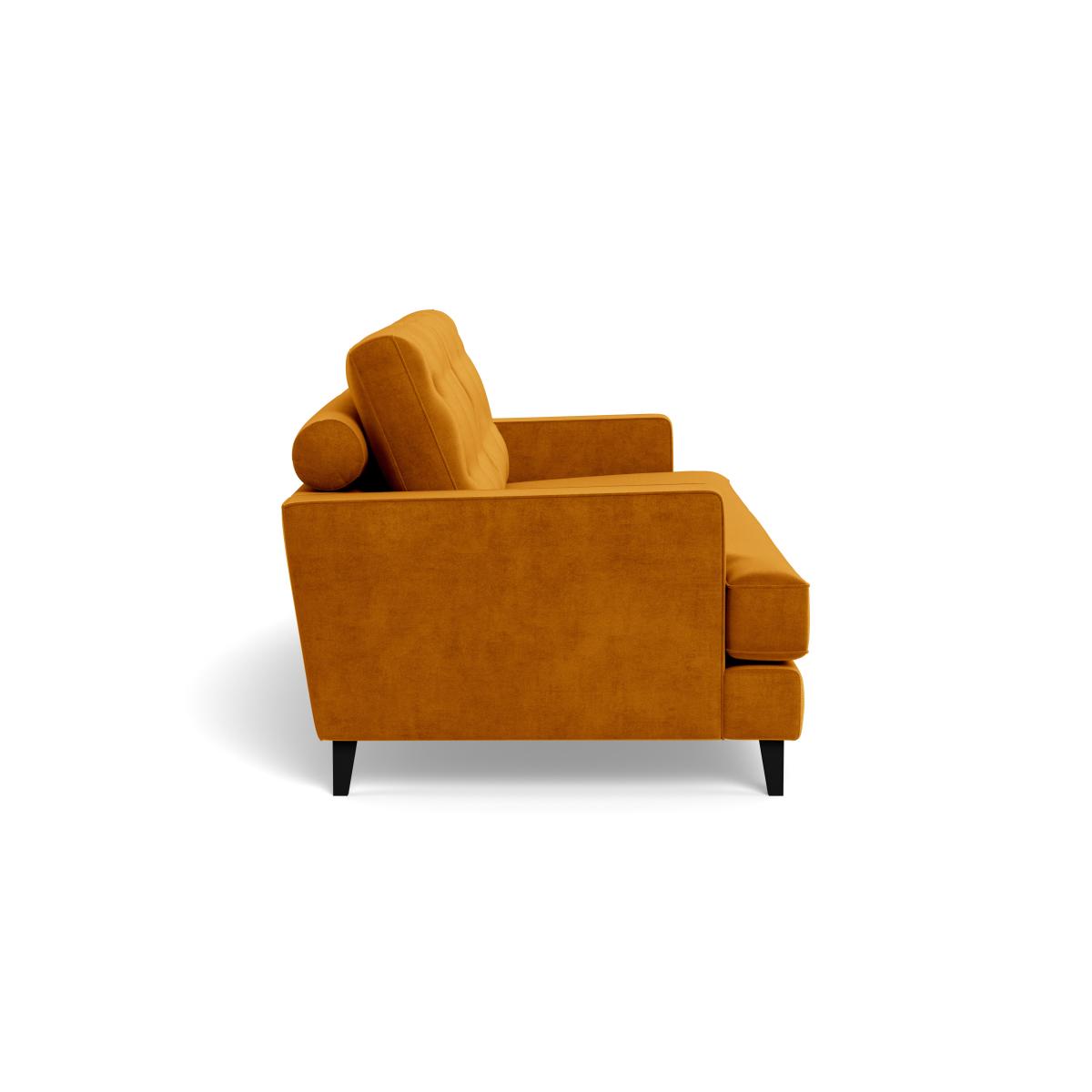 Heal's Mistral 4 Seater Sofa Smart Luxe Velvet Cognac Black Feet – image 4