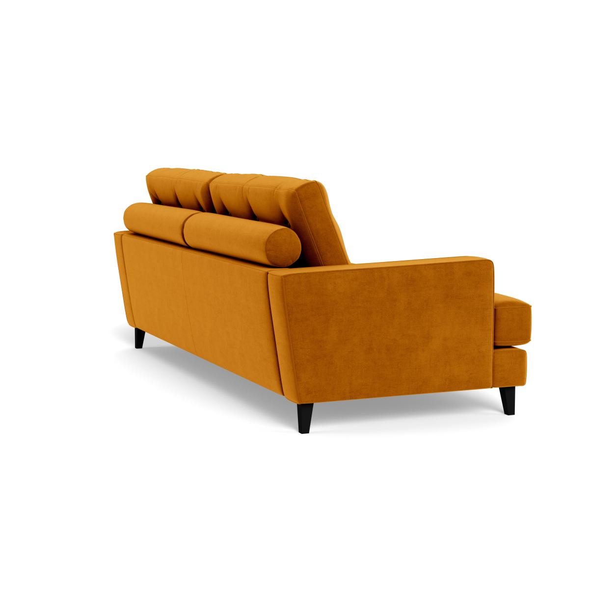 Heal's Mistral 4 Seater Sofa Smart Luxe Velvet Cognac Black Feet – image 5