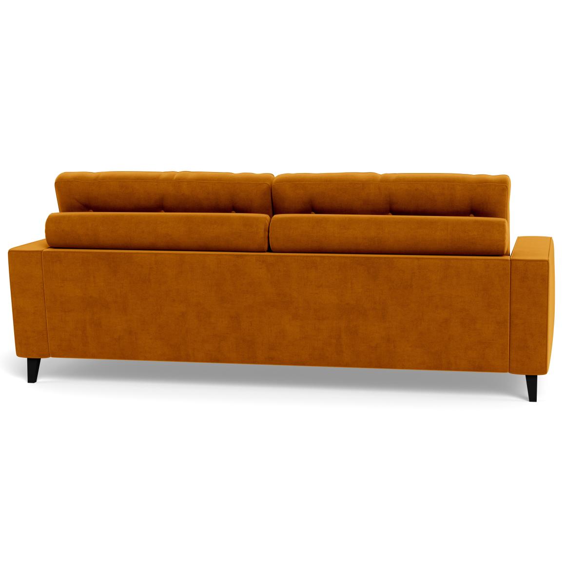 Heal's Mistral 4 Seater Sofa Smart Luxe Velvet Cognac Black Feet – image 6