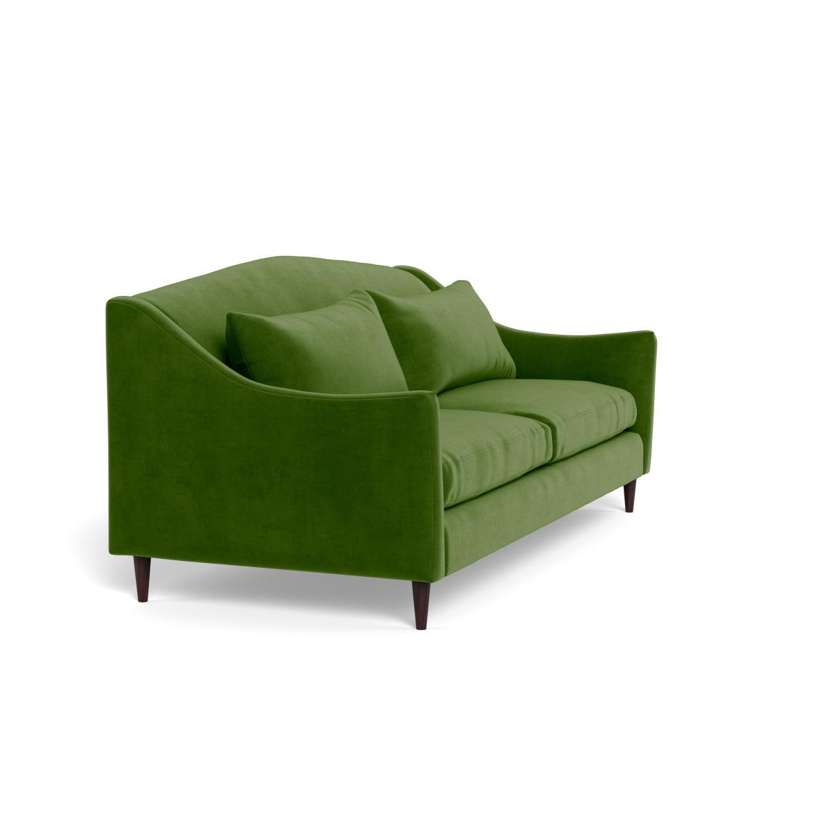 Heal's Somerset 4 Seater Sofa Smart Luxe Velvet Grass Dark Stain Feet - Heal's UK Furniture – image 2