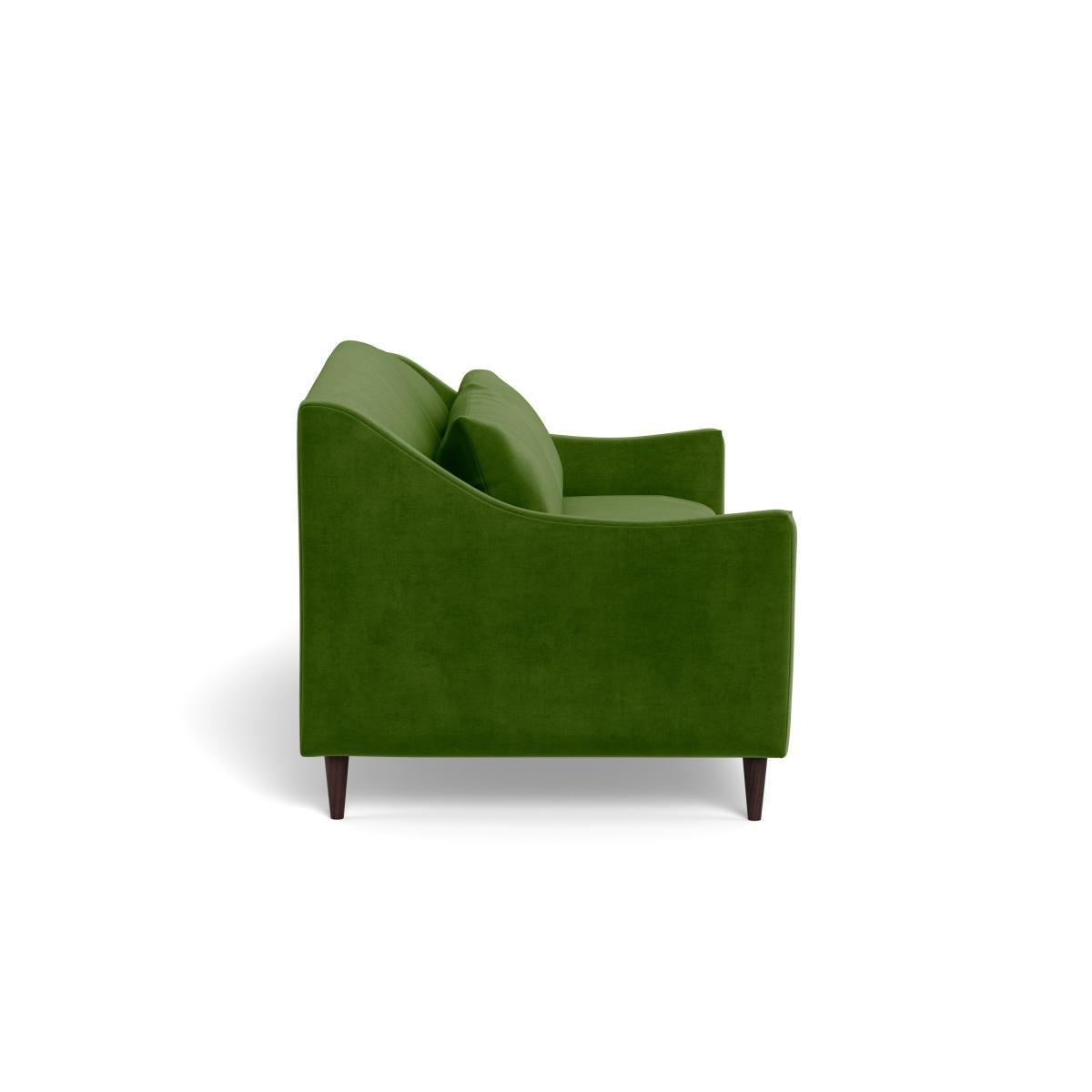 Heal's Somerset 4 Seater Sofa Smart Luxe Velvet Grass Dark Stain Feet - Heal's UK Furniture – image 3
