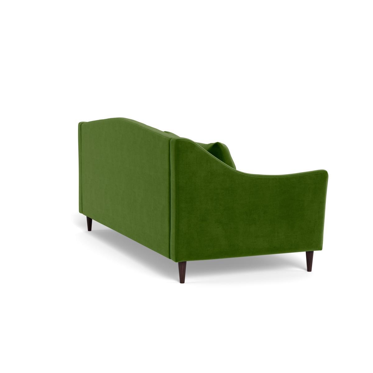 Heal's Somerset 4 Seater Sofa Smart Luxe Velvet Grass Dark Stain Feet - Heal's UK Furniture – image 4