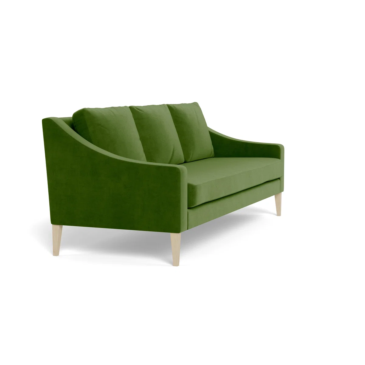 Heal's Richmond 4 Seater Sofa Smart Luxe Velvet Grass Black Feet – image 3