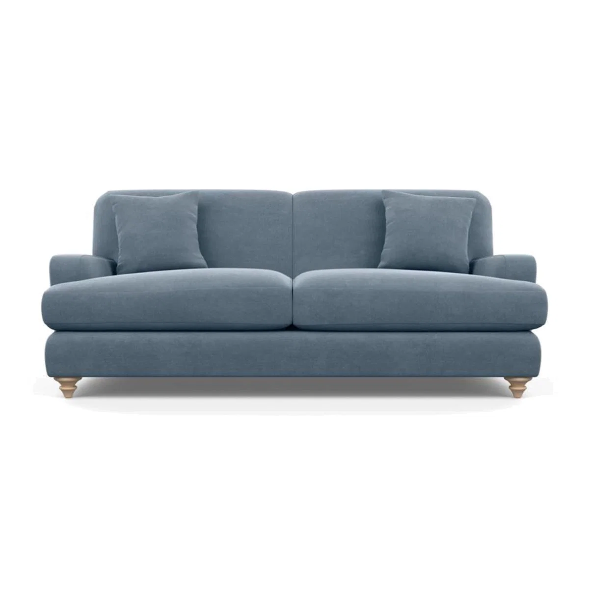 Heal's Hampstead 4 Seater Sofa Smart Luxe Velvet Mushroom Black Feet - Heal's UK Furniture