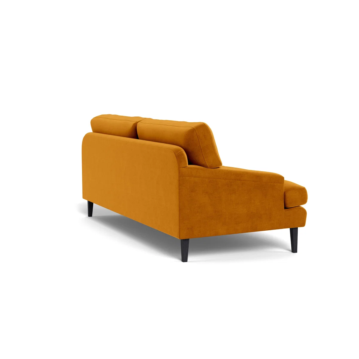 Heal's Stanton 4 Seater Sofa Smart Luxe Velvet Cognac Walnut Stained Feet – image 5