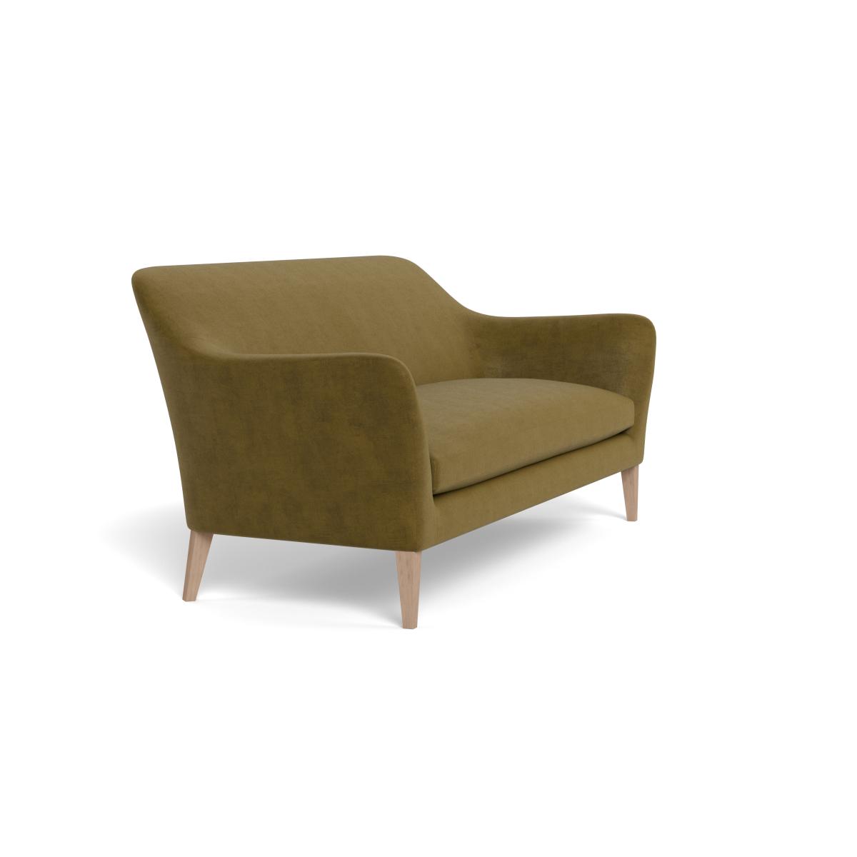 Heal's Wallis 4 Seater Sofa Smart Luxe Velvet Peridot Stained Oak Feet – image 3