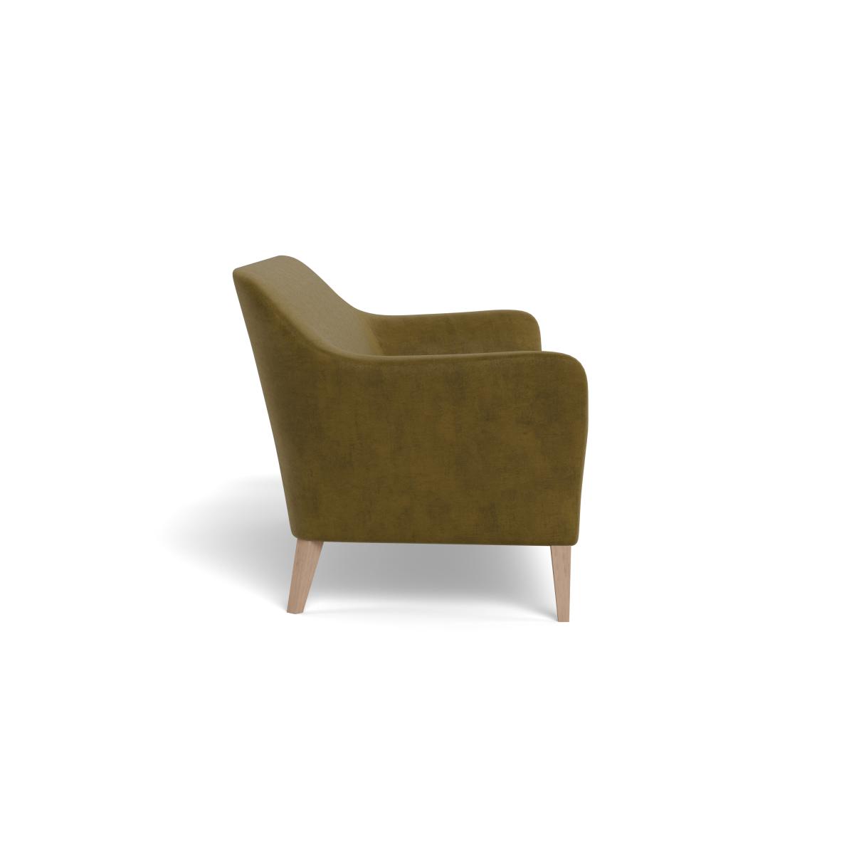 Heal's Wallis 4 Seater Sofa Smart Luxe Velvet Peridot Stained Oak Feet – image 4