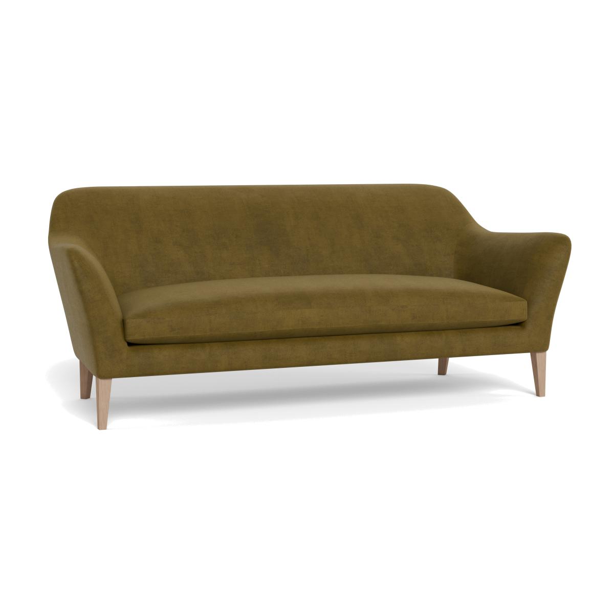 Heal's Wallis 4 Seater Sofa Smart Luxe Velvet Peridot Stained Oak Feet – image 1