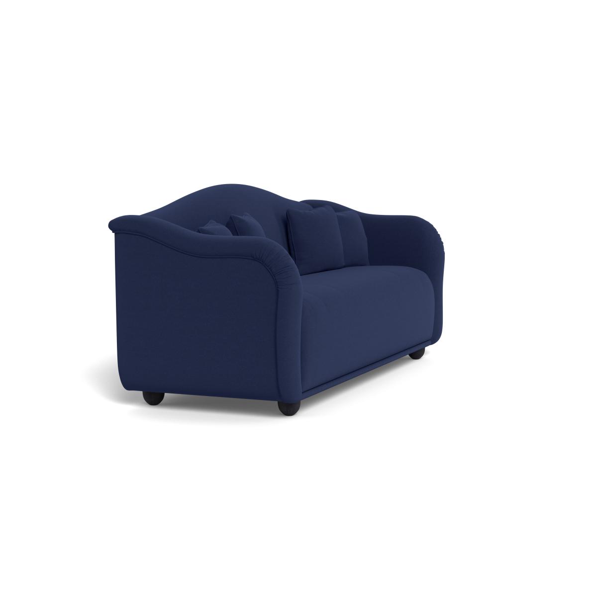 Heal's Tetbury 4 Seater Sofa Melton Wool New Navy Natural Beech Feet – image 3