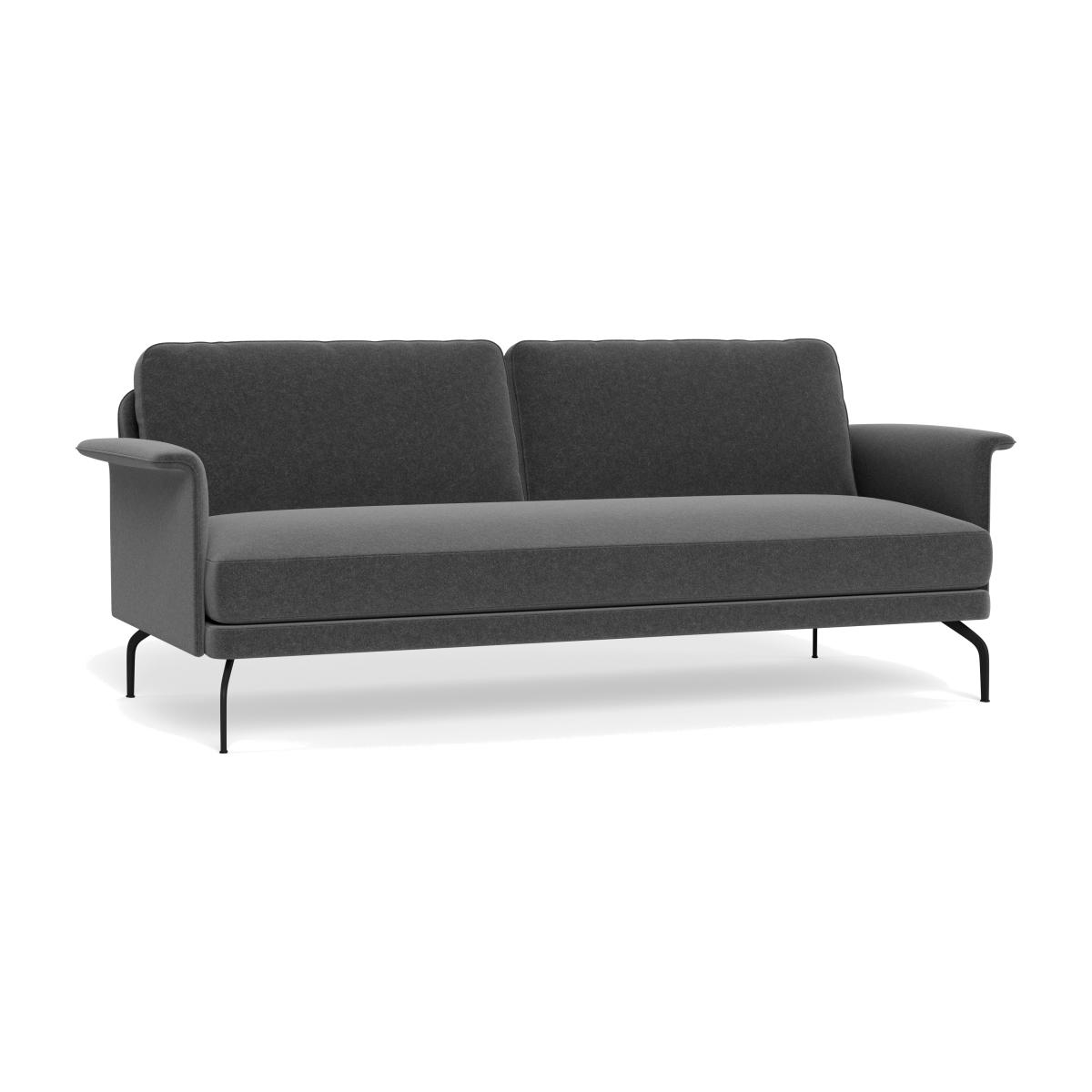 Heal's Iver 4 Seater Sofa Melton Wool Granite Black Feet – image 1