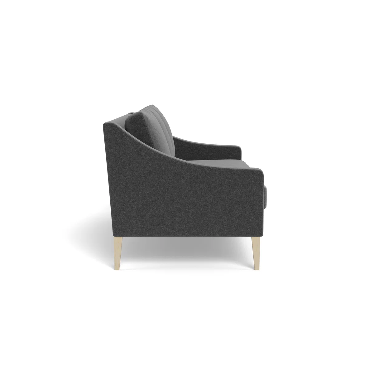 Heal's Richmond 4 Seater Sofa Melton Wool Granite Black Feet – image 4