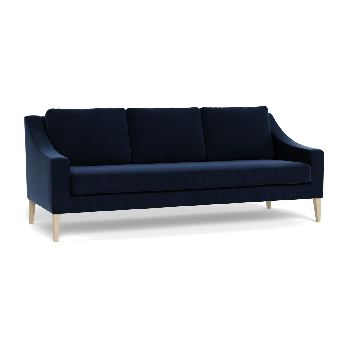 Heal's Richmond 4 Seater Sofa Smart Velvet Dusk Black Feet – image 1