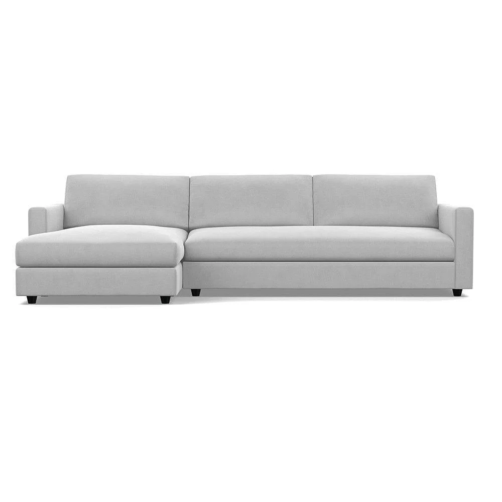 Heal's Nimbus II 4 Seater LHF Chaise Unit Melton Wool Granite Black Feet - Heal's UK Furniture – image 26
