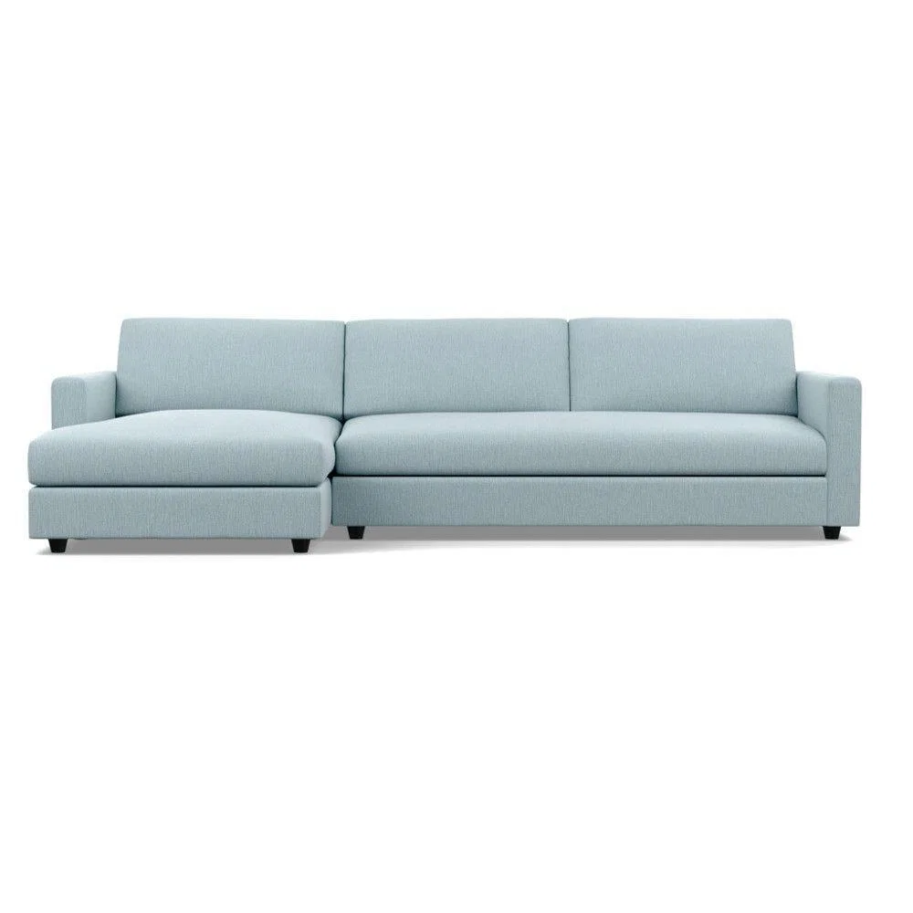 Heal's Nimbus II 4 Seater LHF Chaise Unit Melton Wool Granite Black Feet - Heal's UK Furniture – image 28