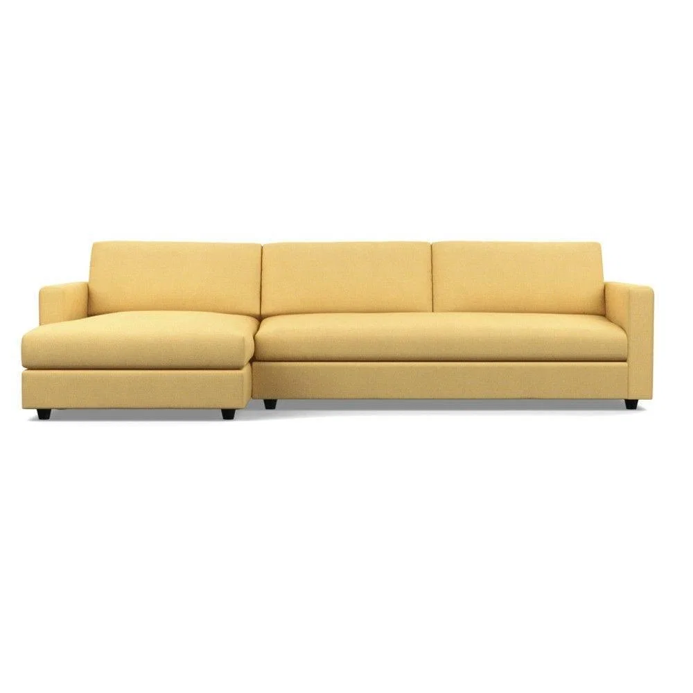 Heal's Nimbus II 4 Seater LHF Chaise Unit Melton Wool Granite Black Feet - Heal's UK Furniture – image 29
