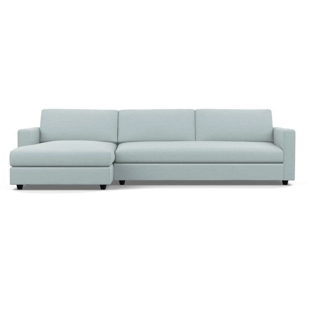 Heal's Nimbus II 4 Seater LHF Chaise Unit Melton Wool Granite Black Feet - Heal's UK Furniture – image 32