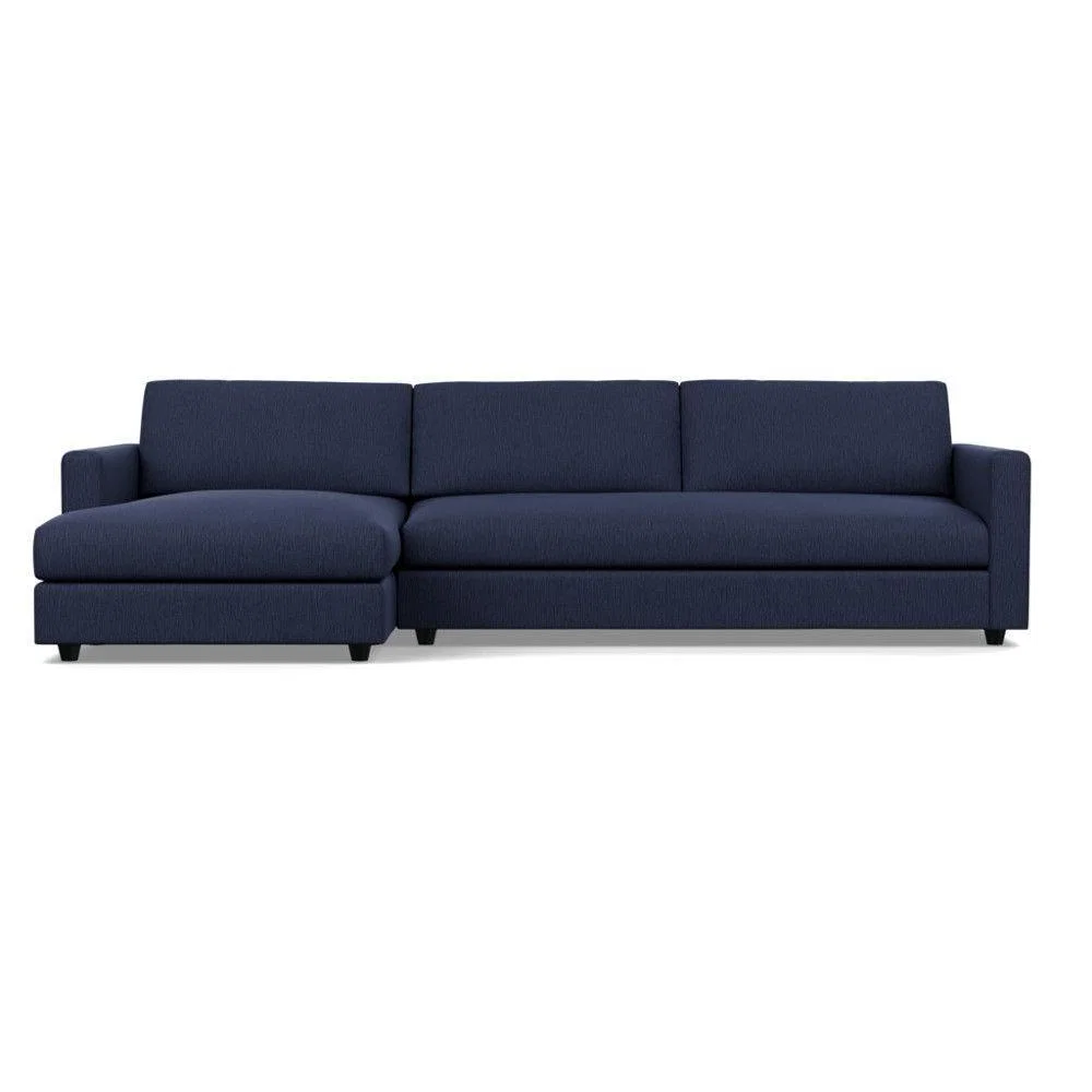 Heal's Nimbus II 4 Seater LHF Chaise Unit Melton Wool Granite Black Feet - Heal's UK Furniture – image 36