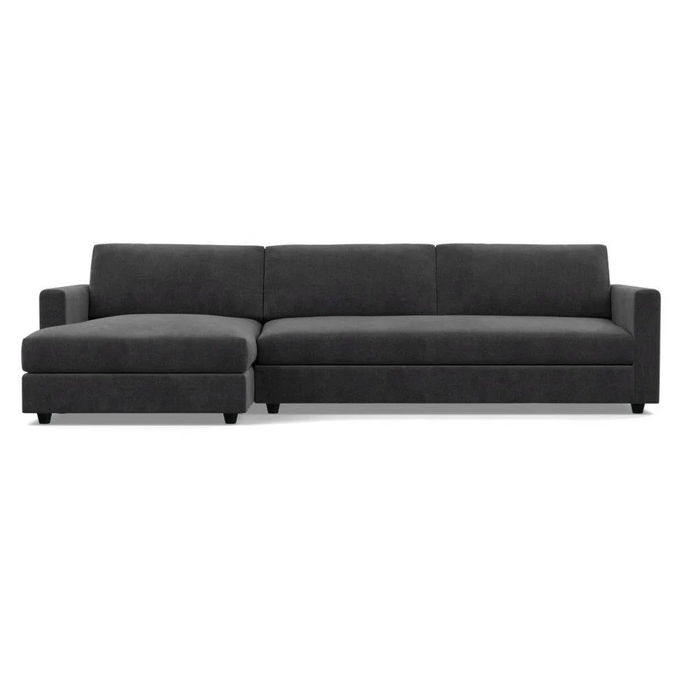 Heal's Nimbus II 4 Seater LHF Chaise Unit Melton Wool Granite Black Feet - Heal's UK Furniture – image 38