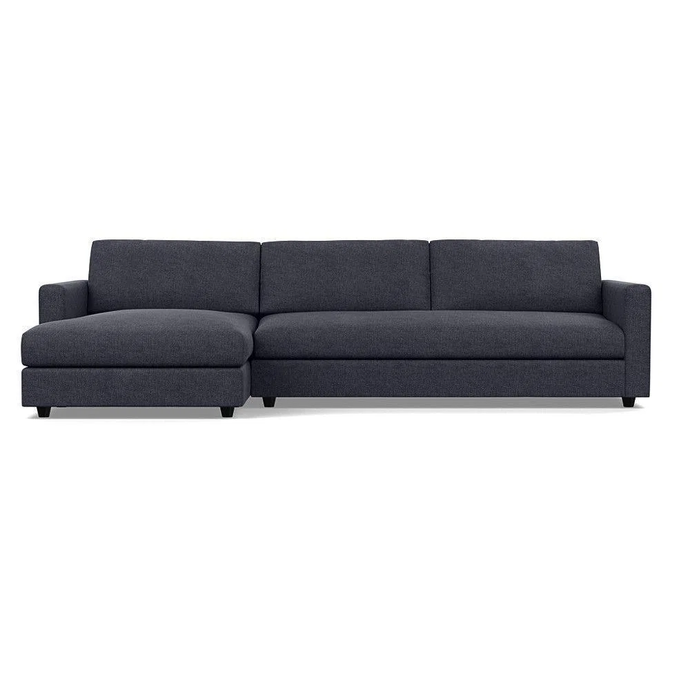 Heal's Nimbus II 4 Seater LHF Chaise Unit Melton Wool Granite Black Feet - Heal's UK Furniture – image 41