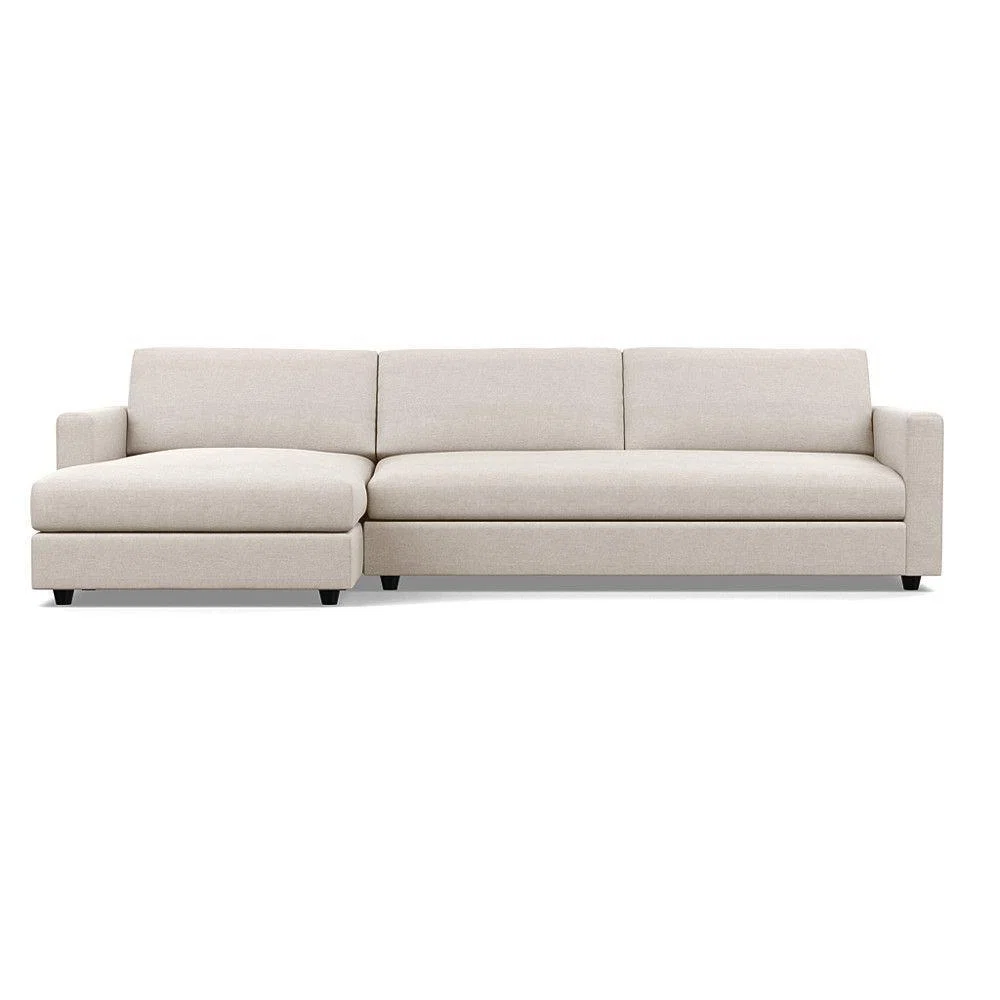 Heal's Nimbus II 4 Seater LHF Chaise Unit Melton Wool Granite Black Feet - Heal's UK Furniture – image 42