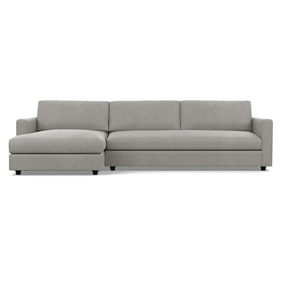 Heal's Nimbus II 4 Seater LHF Chaise Unit Melton Wool Granite Black Feet - Heal's UK Furniture – image 47