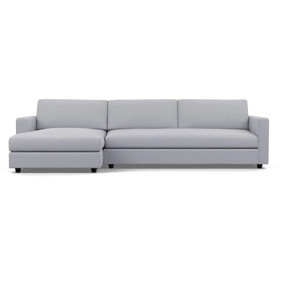 Heal's Nimbus II 4 Seater LHF Chaise Unit Melton Wool Granite Black Feet - Heal's UK Furniture – image 48