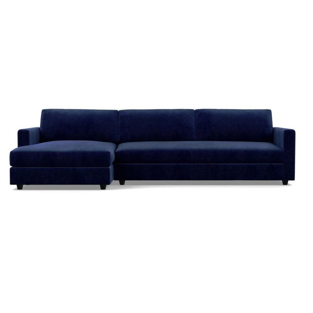 Heal's Nimbus II 4 Seater LHF Chaise Unit Melton Wool Granite Black Feet - Heal's UK Furniture – image 9