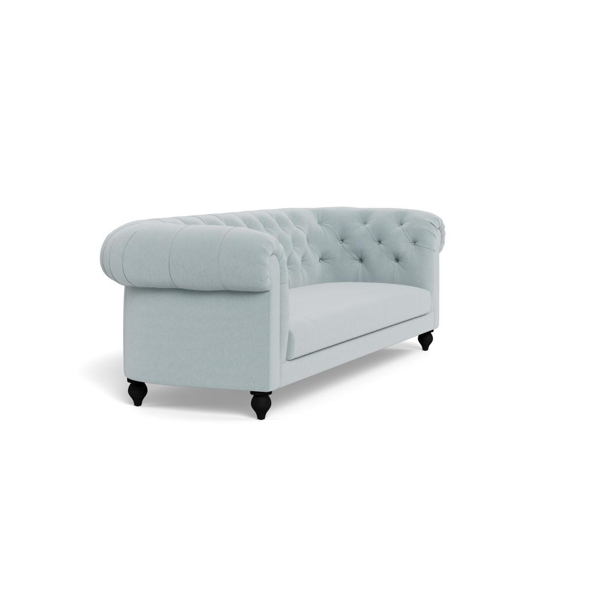 Heal's Fitzrovia 4 Seater Brushed Cotton Mist Stained Oak Feet - Heal's UK Furniture – image 2